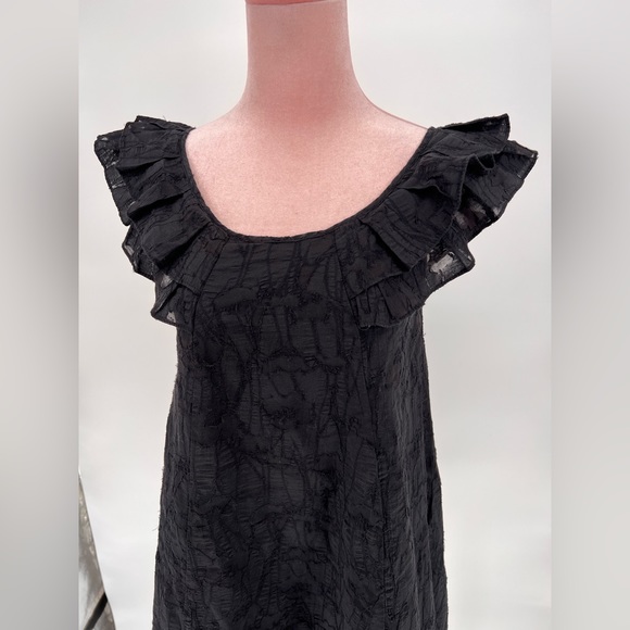 EUC Zara Basic Ruffle Collar Mini Dress - Picture 4 of 8